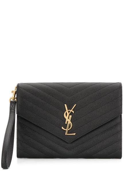 ysl large monogram clutch|farfetch ysl clutch.